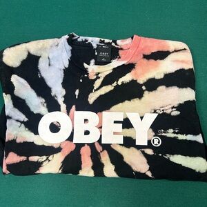 Obey Multicolor Tie-Dye Crewneck